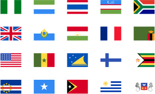 Global countries flags